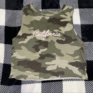 garage camo crop top